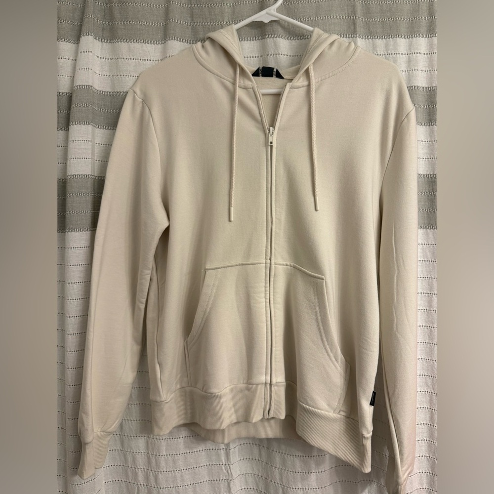 Eddie Bauer Cream Zip-Up Hoodie